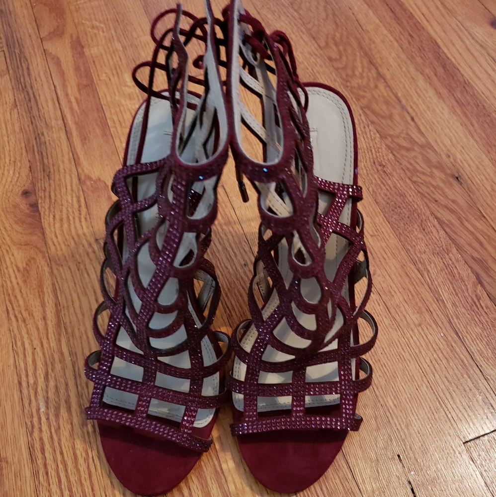 Purple high heels